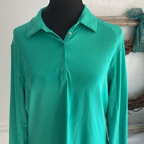Cutter & Buck CB DryTec 50 UPF Ladies Cuscowilla Green Pullover - L - Picture 2 of 5